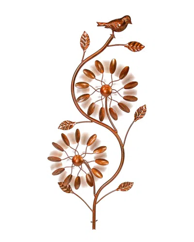Sunnydaze Twirling Twigs Powder-coated Wind Spinner In Brown