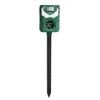 Sunnydaze Ultrasonic Animal Repeller With Flame Light And Mounting Pole - 19" H