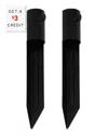 Sunnydaze Outdoor Universal Steel Metal Ground Spike Torch Stake For Patio And Lawn Torches - Black - 2pk In Black