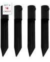 Sunnydaze Outdoor Universal Steel Metal Ground Stake Accessory For Patio And Lawn Torches - Black - 4pk In Black