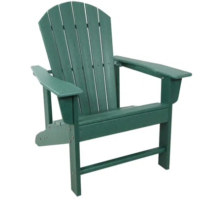 Sunnydaze Upright, Outdoor Adirondack Chair - All-weather Design - 300-pound Capacity - 38.25" H