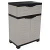 Sunnydaze Versatile Plastic Storage Cabinet With Adjustable Shelf - 34.5"