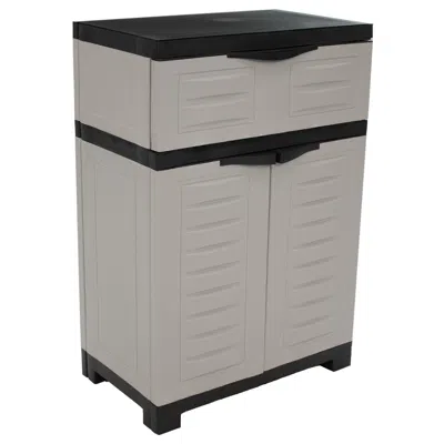 Sunnydaze Versatile Plastic Storage Cabinet With Adjustable Shelf - 34.5"