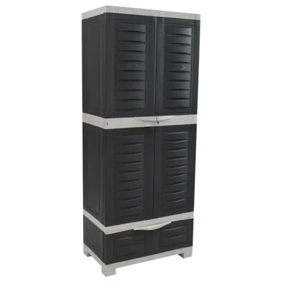 SUNNYDAZE VERSATILE STORAGE CABINET WITH 3 ADJUSTABLE SHELVES AND LOCKABLE DOORS - 57.5"