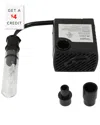 Sunnydaze Water Fountain Pump With Finger Light 24-volt Electric With $4 Credit In Black