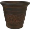 Sunnydaze Weather-resistant Double-walled Arabella Outdoor Flower Pot Planter - 16" - Rust Finish - 1 Planter