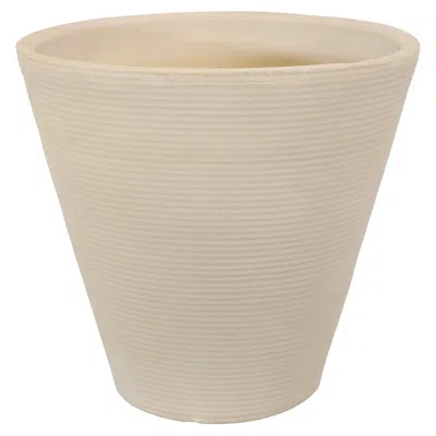 Sunnydaze Weather-resistant Double-walled Walter Outdoor Flower Pot Planter - 15.5" - Antique White - 1 Plante