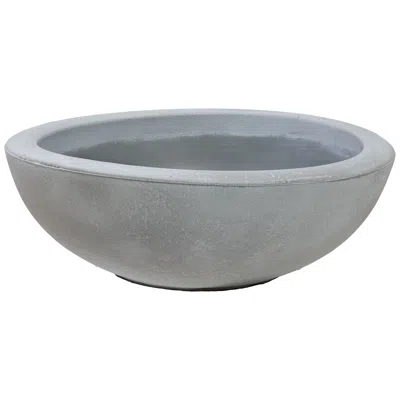 Sunnydaze Weather-resistant Polyresin Double-walled Percival Outdoor Flower Pot Planter - 20.75" - Gray - 1 Pl