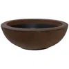 Sunnydaze Weather-resistant Polyresin Double-walled Percival Outdoor Flower Pot Planter - 20.75" - Rust - 1 Pl