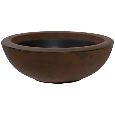 Sunnydaze Weather-resistant Polyresin Double-walled Percival Outdoor Flower Pot Planter - 20.75" - Rust - 1 Pl In Brown