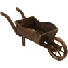 Sunnydaze Wooden Decorative Wheelbarrow Planter For Patio, Lawn And Garden - 35" L X 10" W X 11" - Brown