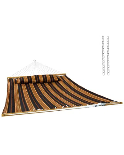 Sunnydaze Xl 2-person Quilted Outdoor Hammock With Spreader Bars In Multi