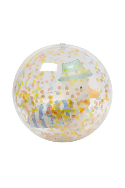 Sunnylife 3d Inflatable Beach Ball Sid The Seagull Blue Stripe