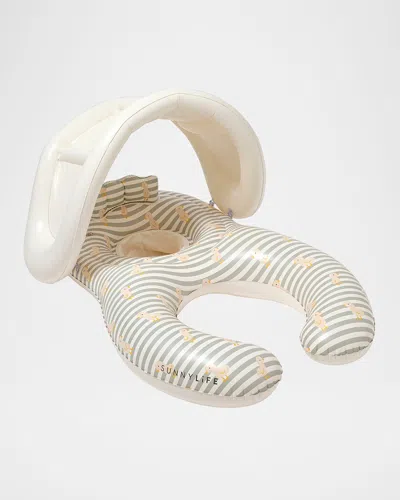 Sunnylife Baby & Apos;s Float Together Inflatable Pool Seat, Duck Sage Stripe