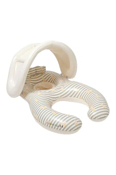 Sunnylife Baby Seat Duck Sage Stripe In White