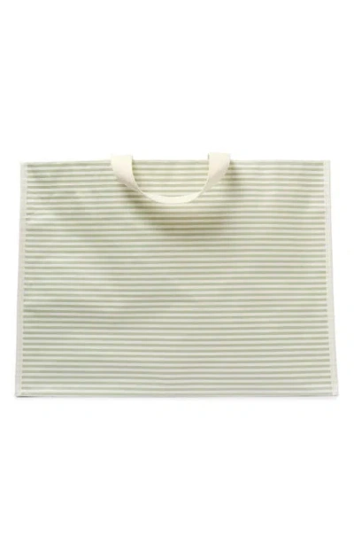 Sunnylife Carryall Waterproof Beach Bag In La Palma Sage Stripe