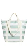 Sunnylife Cooler Tote Bag Sage Stripe In Sage Stripe