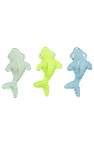 Sunnylife Dive Buddies Shark Tribe Blue Neo Citrus Set Of 3
