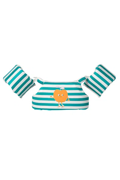 Sunnylife Floatie Jacket Poppy Peach Green Stripe In Multi