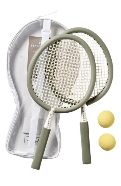 Sunnylife Foam Beach Paddles Set In Green