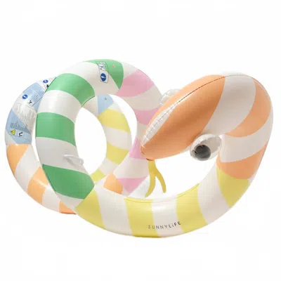 Sunnylife Giant Inflatable Noodle In Poolside Sorbet Stripe