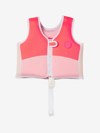 Sunnylife Babies' Girls Melody The Mermaid Swim Vest In Pink