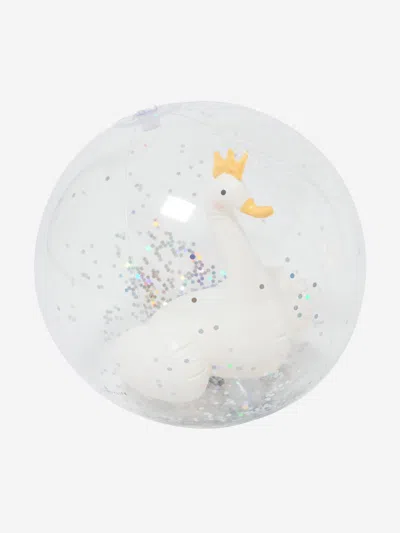 Sunnylife Babies' Girls Princess Swan 3d Inflatable Beach Ball In White