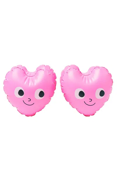 Sunnylife Inflatable Arm Band Poppy The Peach Red In Pink