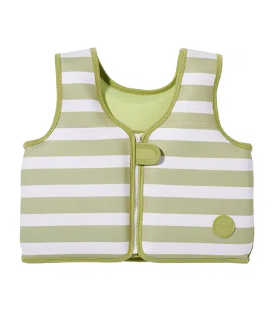 Sunnylife Kids' Into The Wild Swimming Vest In Green