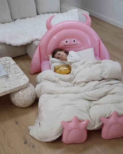Sunnylife Kid's Monster Inflatable Sleepover Bed In Pink