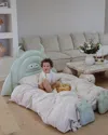 Sunnylife Kid's Monster Inflatable Sleepover Bed In Sage