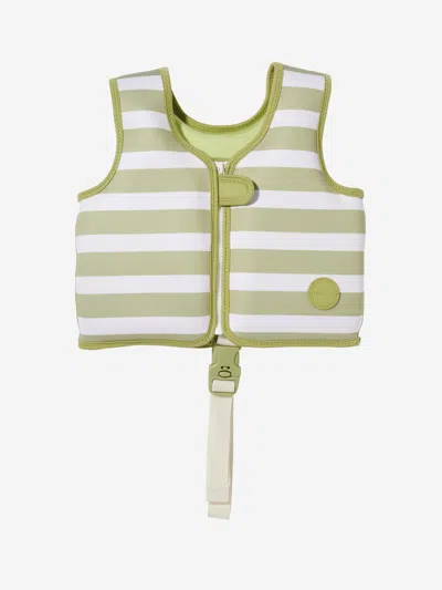 Sunnylife Kids Into The Wild Swim Vest In Green