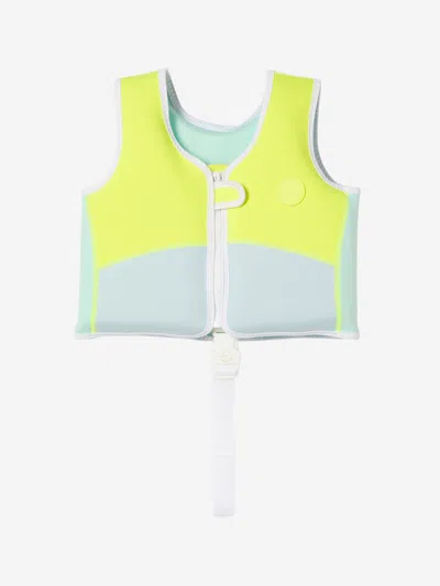 Sunnylife Kids Neon Salty The Shark Swim Vest In Multi