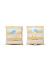 Sunnylife Kids Neoprene Arm Bands Sid The Seagull Mustard Stripe