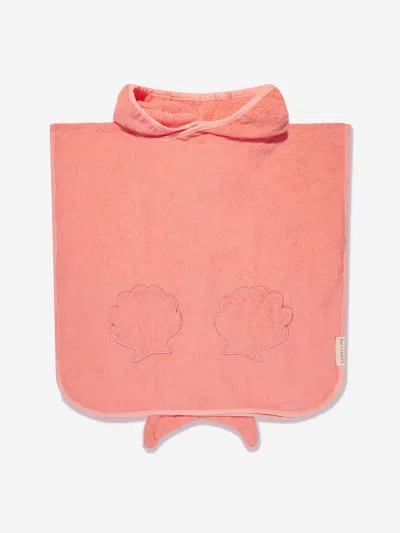 Sunnylife Kids Ocean Treasure Hooded Beach Towel In Pink