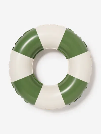Sunnylife Kids Olive Stripe Mini Tube Pool Ring In Green