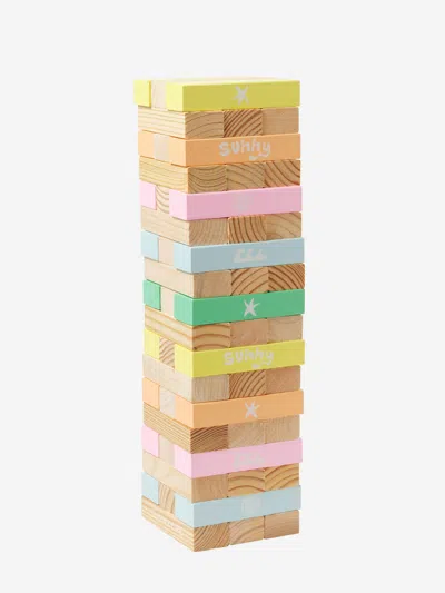 Sunnylife Kids Pool Side Giant Jumbling Tower In Multicoloured