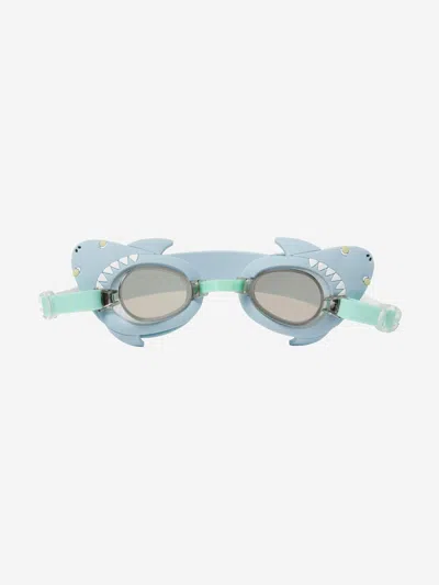 Sunnylife Kids Salty The Shark Mini Swim Goggles In Green