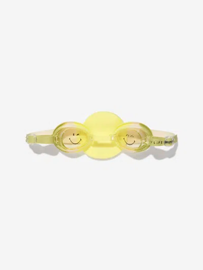 Sunnylife Babies' Kids Smiley World Mini Swim Goggles In Multicoloured