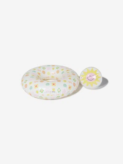 Sunnylife Babies' Kids Smiley World Pool Ring & Ball Set In Multicoloured