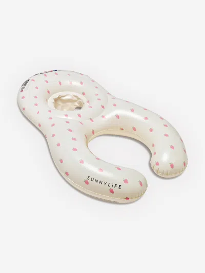Sunnylife Kids Strawberry Sunshine Float Together Baby Seat In Neutral