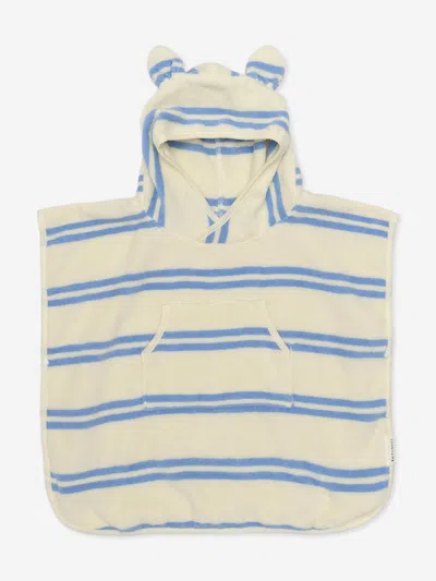 Sunnylife Kids Striped Character Hooded Towel Sid The Seagull In Blue