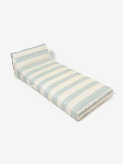 Sunnylife Kids Striped Luxe Lie-on Lounger Lazy Days In Blue