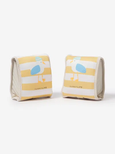 Sunnylife Kids Striped Neoprene Arm Bands Sid The Seagull