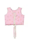 Sunnylife Kids Swim Vest Cotton Candy Cherry In Pink
