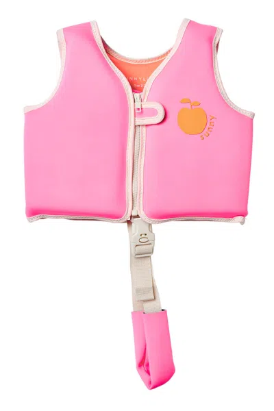 Sunnylife Kids Swim Vest Poppy Peach Neon Pink