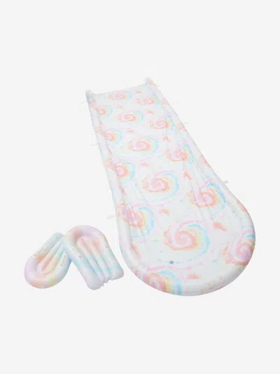 Sunnylife Kids Tie Dye Slip Slide And Boogie Board Set In White