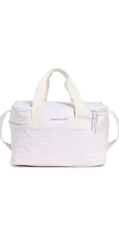 Sunnylife Light Cooler Bag Pink Stripe