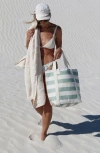 Sunnylife Light Insulated Cooler Tote In La Palma Sage Stripe