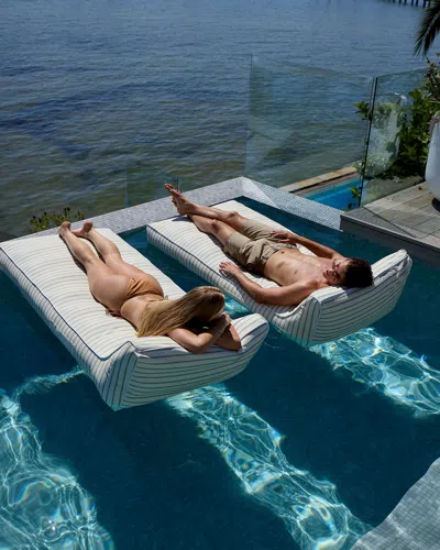 Sunnylife Luxe Lie-on Inflatable Lounger In Green